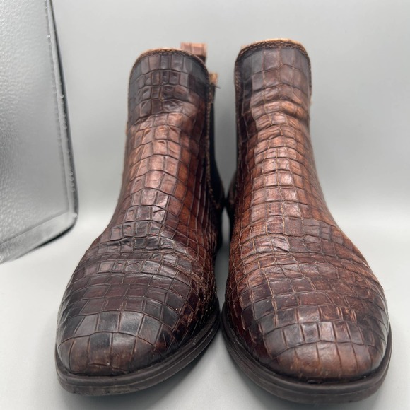 Dungelmann womens reptile print ankle boots sz 38 - Picture 2 of 10